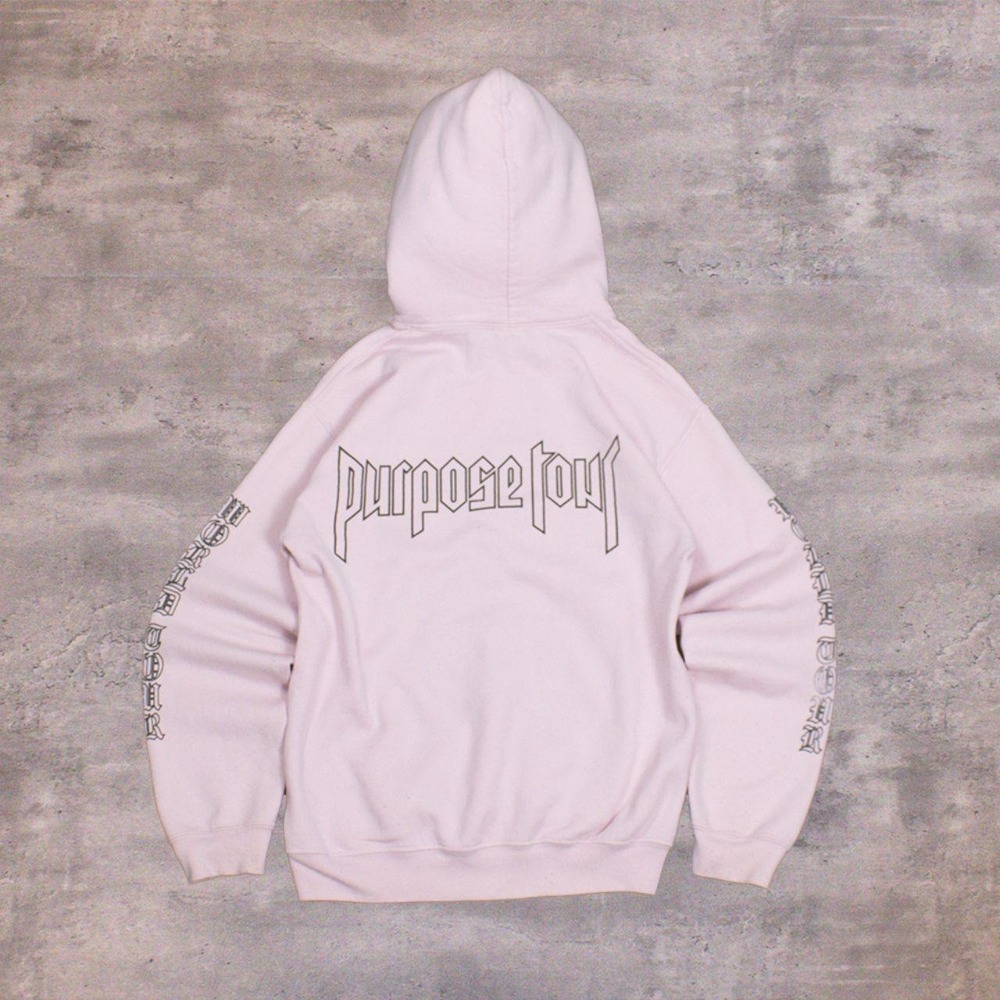 Justin Bieber Purpose Tour Pink Mall Core Alt Core Pull Over Pink Hoodie